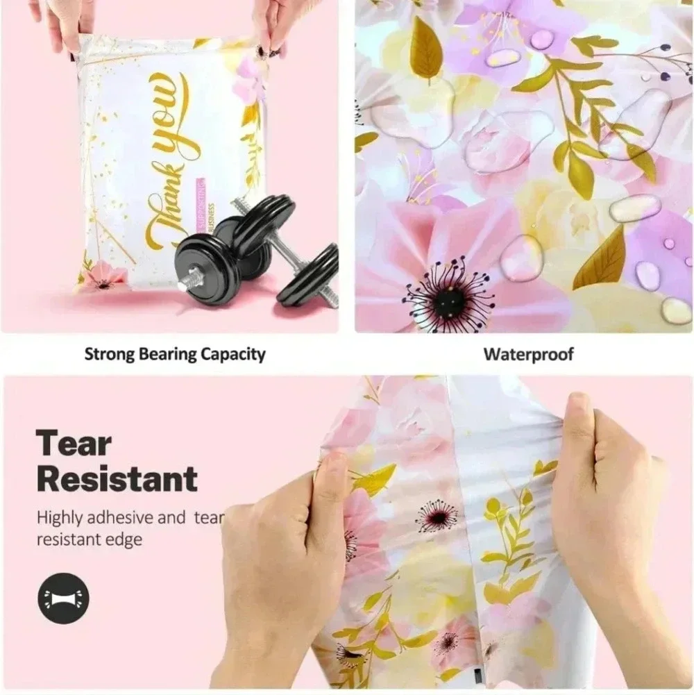 100 Pack Poly Mailers 10x13, Cute Packaging Envelope Mailers Polymailers Package